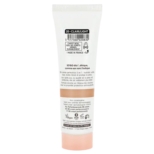 BB Crème 5-en-1 "Mon Lait d'Ânesse" Perfect (Teinte 20 Médium) — SO'BiO étic (30 ml)