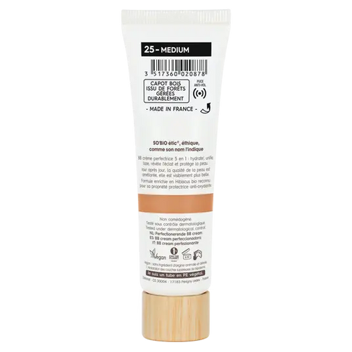 BB Crème 5-en-1 Certifiée Bio "Perfect" (Teinte Médium) — SO'BiO étic (30 ml)