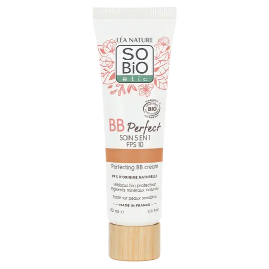 BB Crème 5-en-1 Certifiée Bio "Perfect" (Teinte Médium) — SO'BiO étic (30 ml)