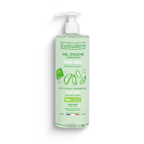 Gel Douche Hydratant à l'Aloe Vera — EVOLUDERM (500 ml)