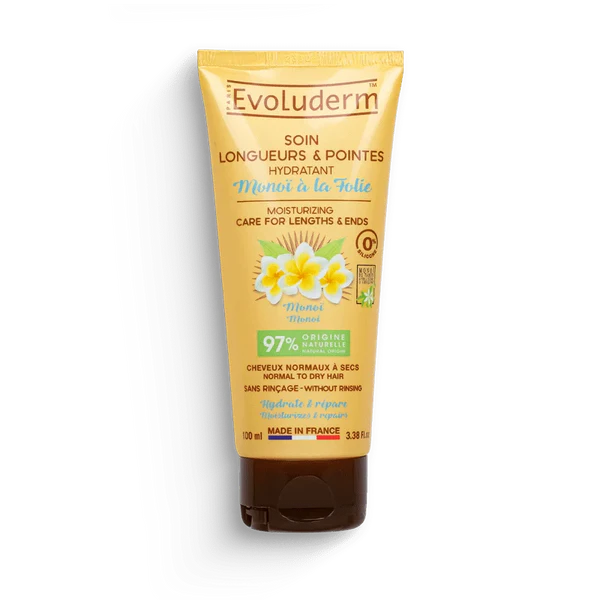 Soin Longueurs & Pointes Hydratant "Monoï à la Folie" — EVOLUDERM (50 ml)