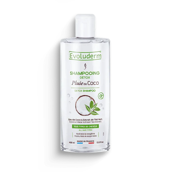 Shampoing Détox "Pluie de Coco" — EVOLUDERM (400 ml)