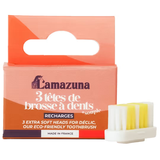 Recharge de 3 Têtes de Brosse à Dents (Poils Souples) — LAMAZUNA